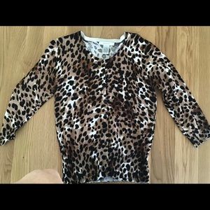 Leopard print button up sweater by Grace